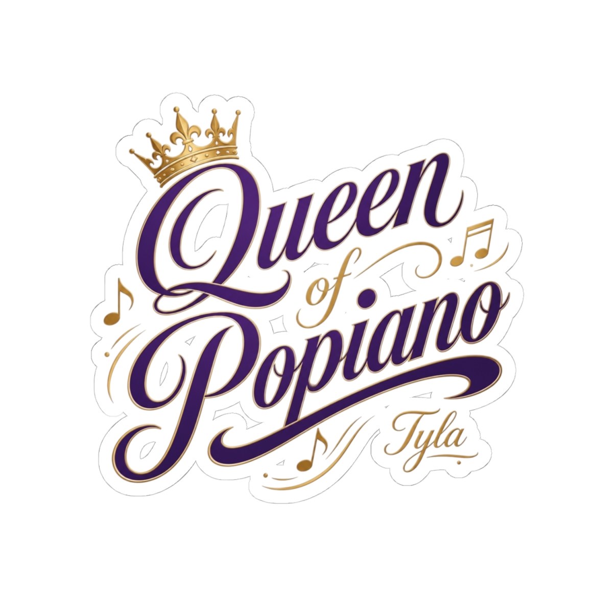Tyla "Queen of Popiano" Sticker - alternate angle 2, merchandise