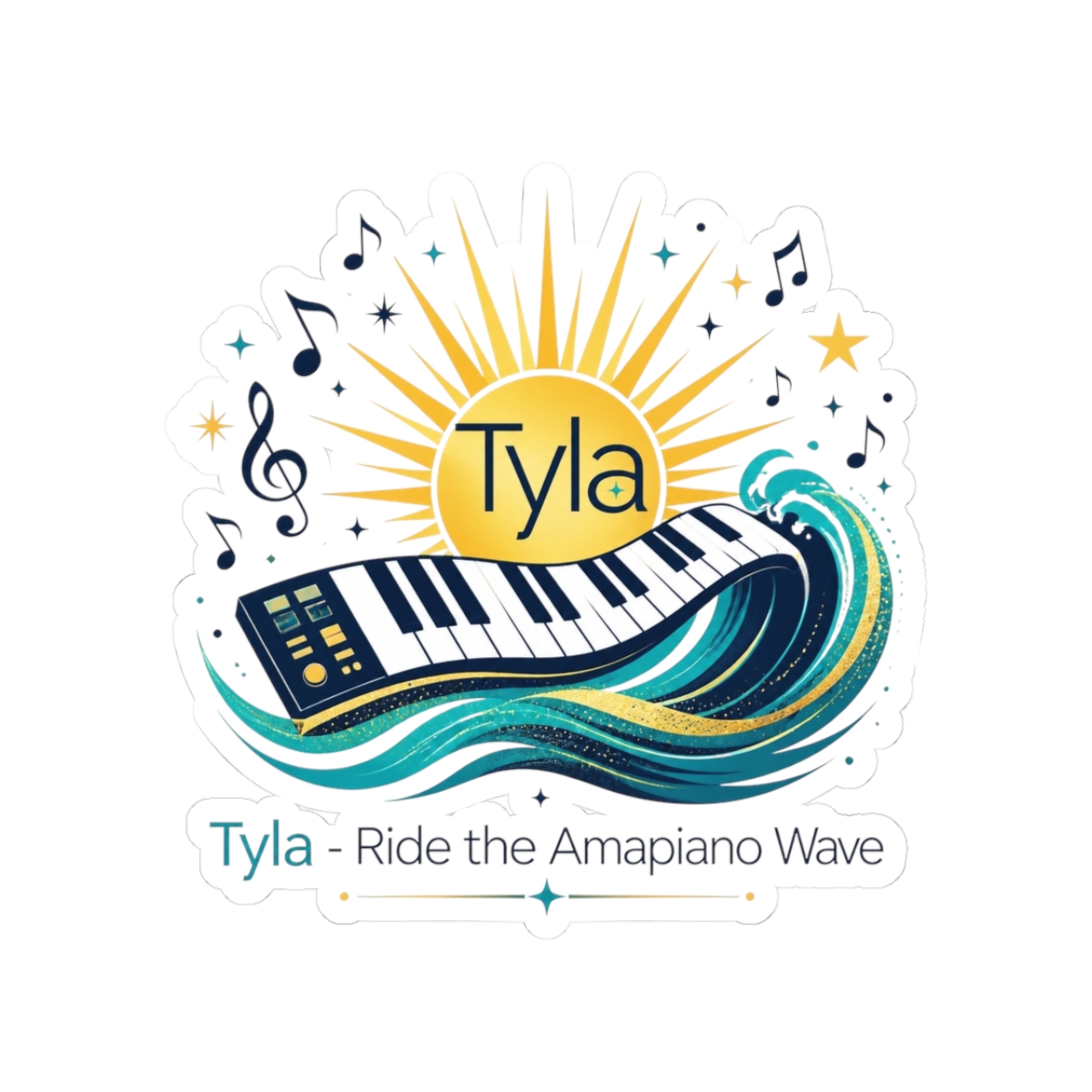 Tyla "Tyla - Ride the Amapiano Wave" Sticker - alternate angle 1, merchandise