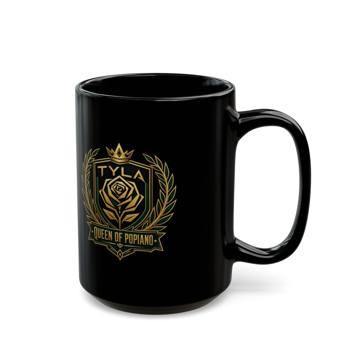 Tyla "Queen of Popiano" Black Mug - alternate angle 5, merchandise