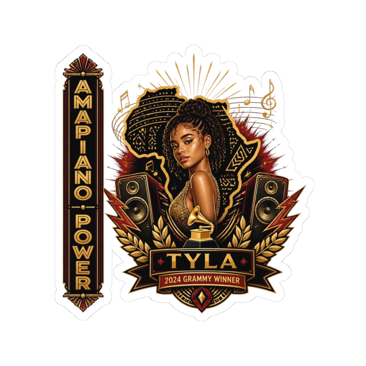 Tyla "Amapiano Power" Sticker - alternate angle 1, merchandise
