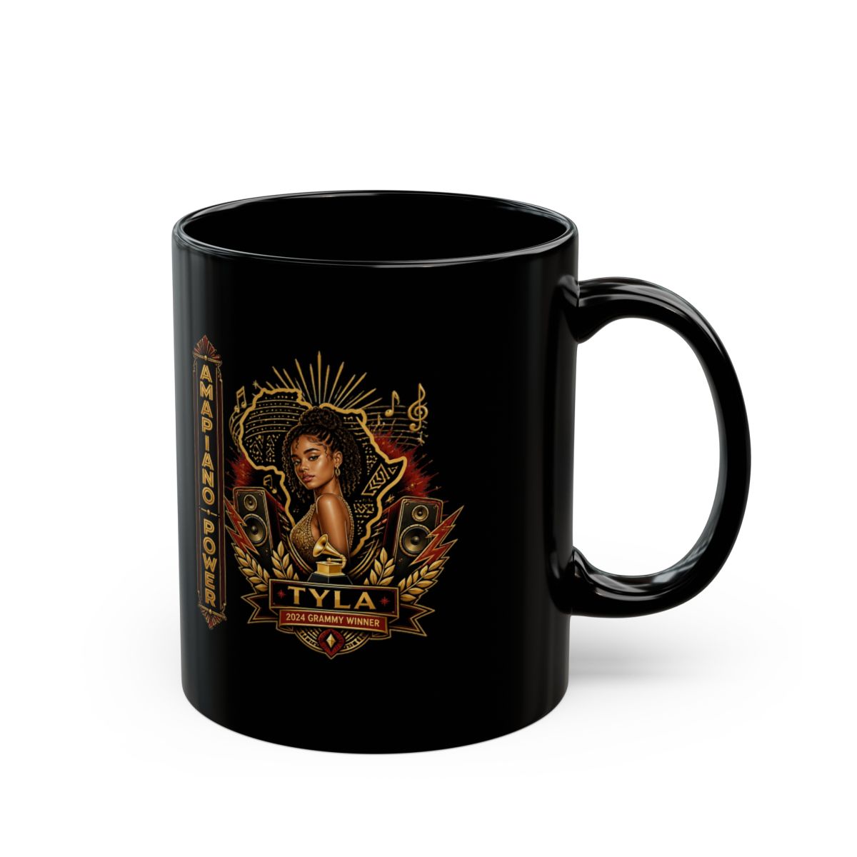 Tyla "Amapiano Power" Black Mug