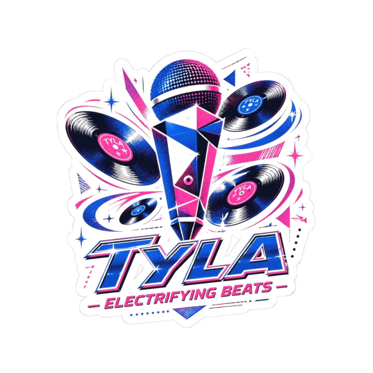 Tyla "Tyla - Electrifying Beats" Sticker - alternate angle 1, merchandise