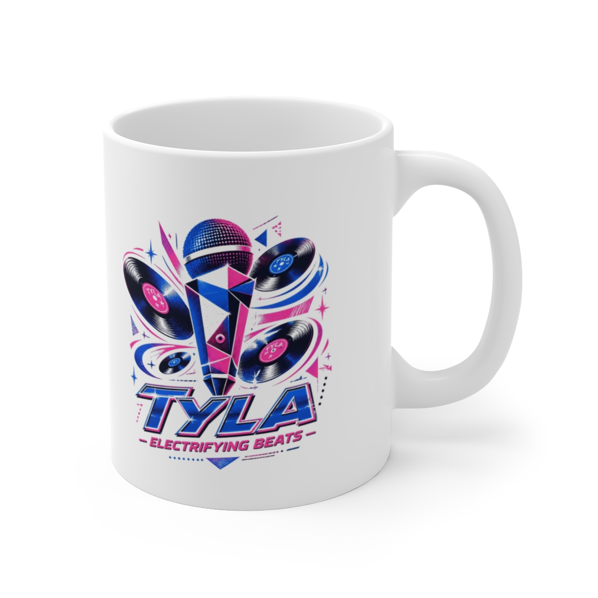 Tyla "Tyla - Electrifying Beats" White Mug