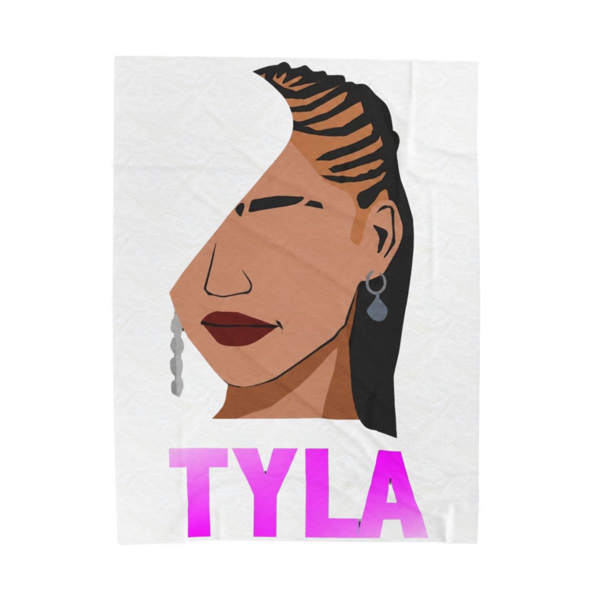 Tyla illustration baby blanket - alternate angle 3, merchandise